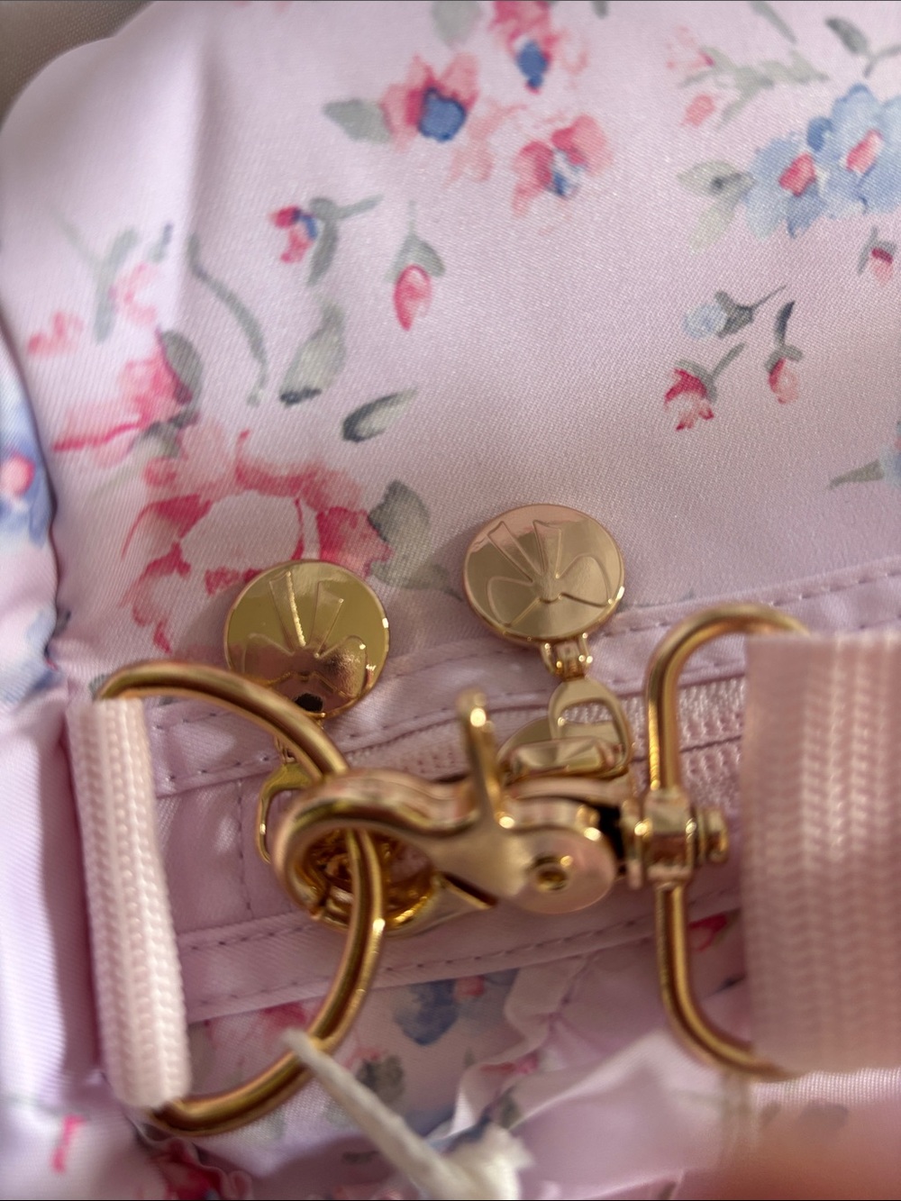 LoveShackFancy X PotteryBarn Light Pink Floral Ruffle Travel Duffel - Picture 4 of 6